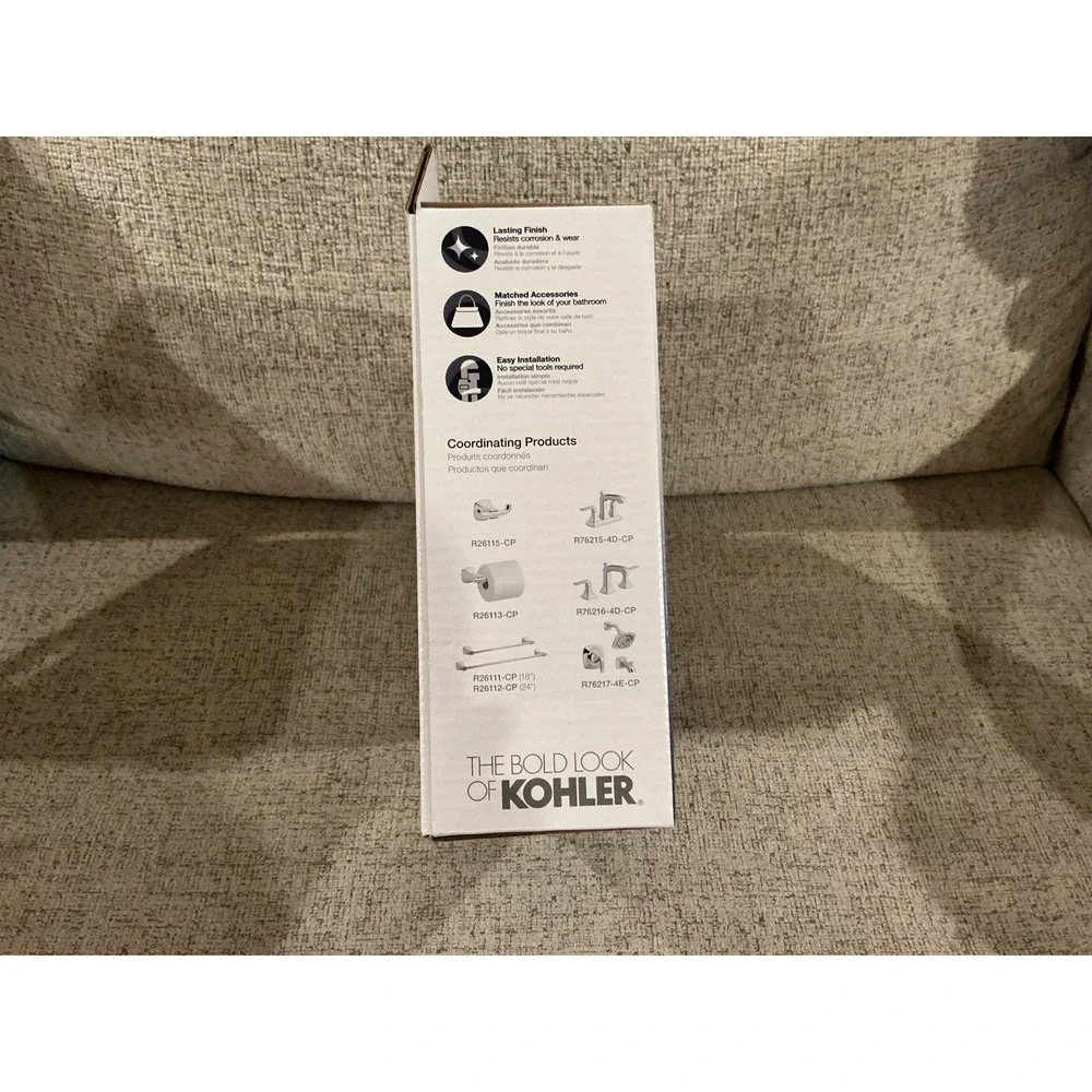 Kohler Rubicon Polished Chrome Towel Ring R26114-CP Wall Mount Bathroom Hardware